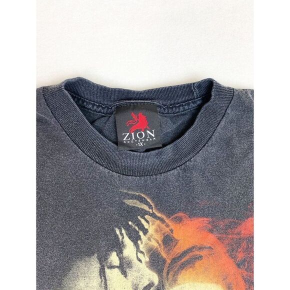 Vintage Y2K Bob Marley T-Shirt 1X Faded Black Distressed - Picture 3 of 9